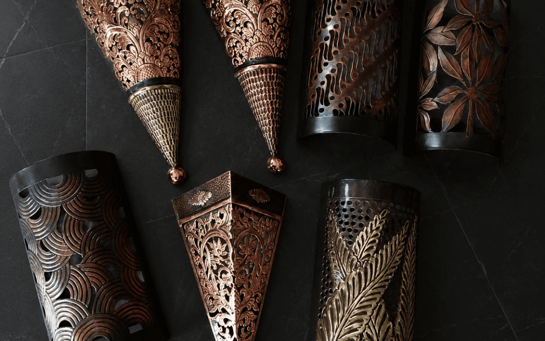 Lampu Dinding Tembaga, Hiasan Tembaga Elegan untuk Pencahayaan Artistik