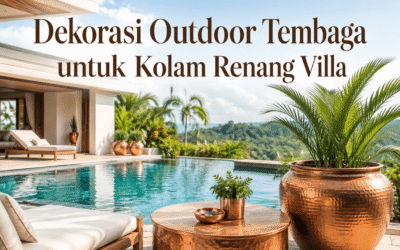 Dekorasi Outdoor Tembaga untuk Kolam Renang Villa